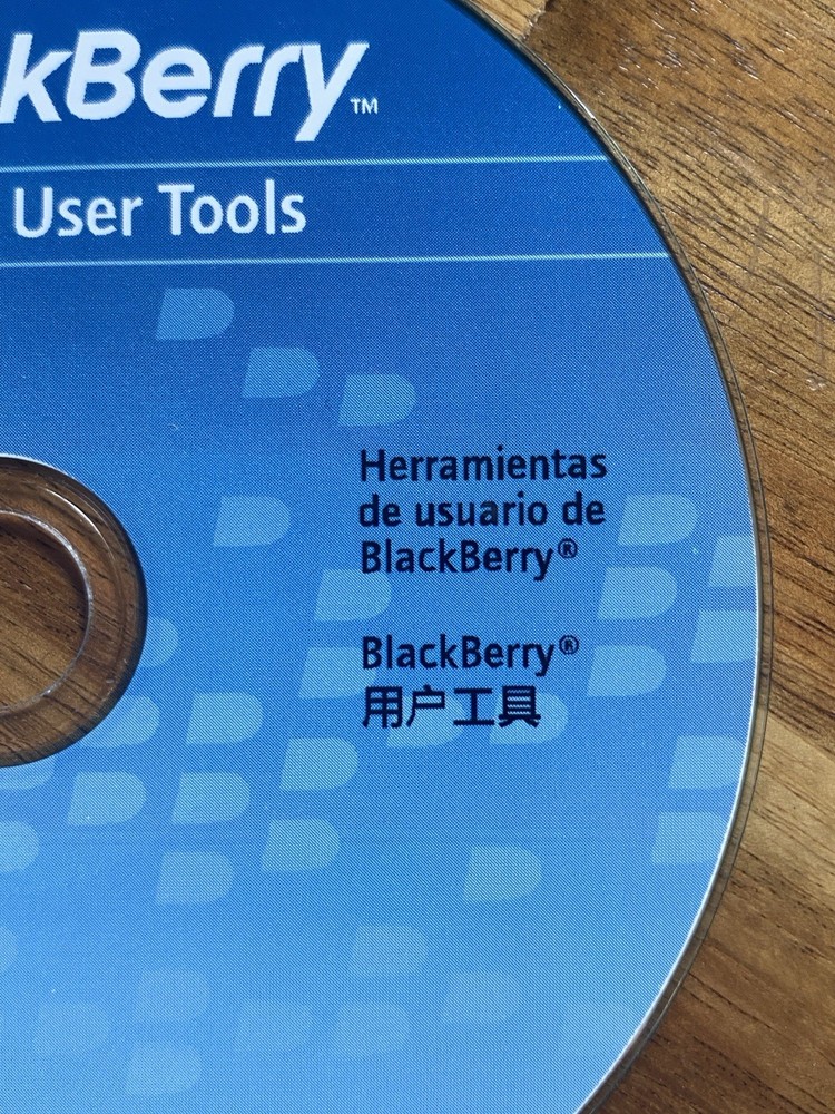 Blackberry User Tools CD Disc Software 2006