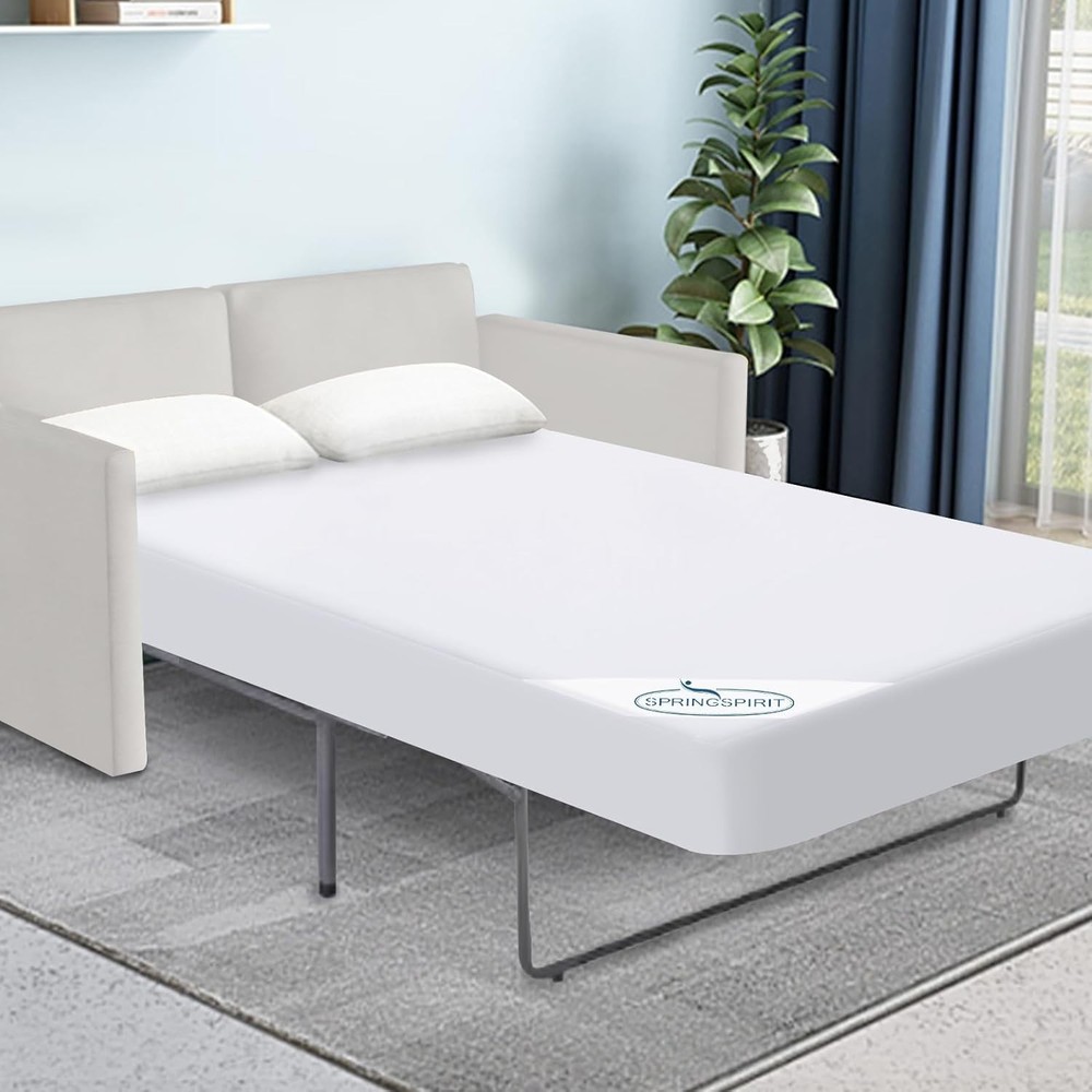 Queen Sofa Bed Mattress Protector Pad - Noiseless & Machine Washable Comfort