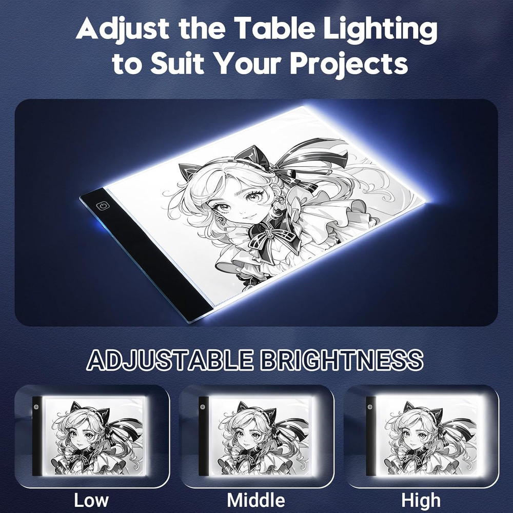 A4 Diamond Art Light Board, Ultra-Thin Light Pad for Painting, Light Table Traci