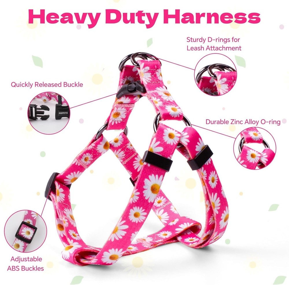 Dog Harness Leash Set Adjustable Heavy Duty No Pull Halter Harnesses Small
