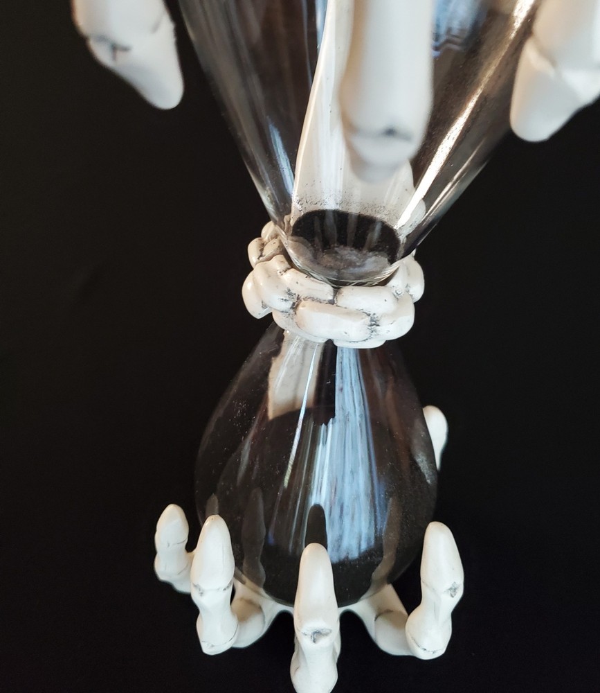 Skeleton Hands Hour Glass Halloween Bones