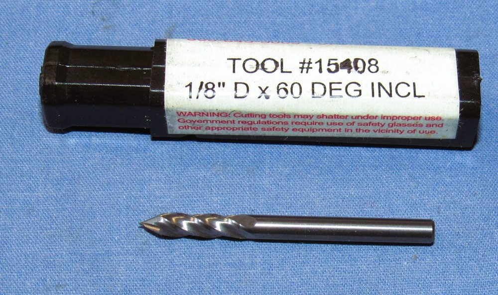 New Harvey Tool Solid Carbide 1/8" x 60° Drill/ End Mill 4 Flute