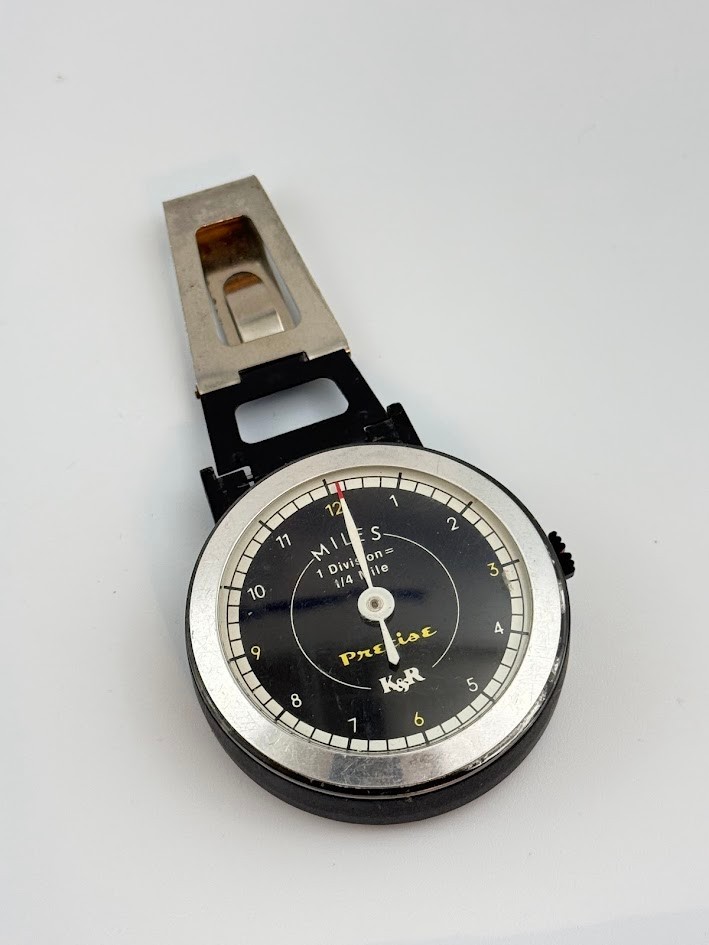 Vintage K&R Precise Pedometer Map Measurer Opisometer Miles Scale Drafting Tool