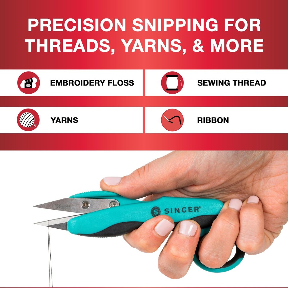 SINGER 00564 ProSeries Thread Snips, 5-Inch, 5" Teal