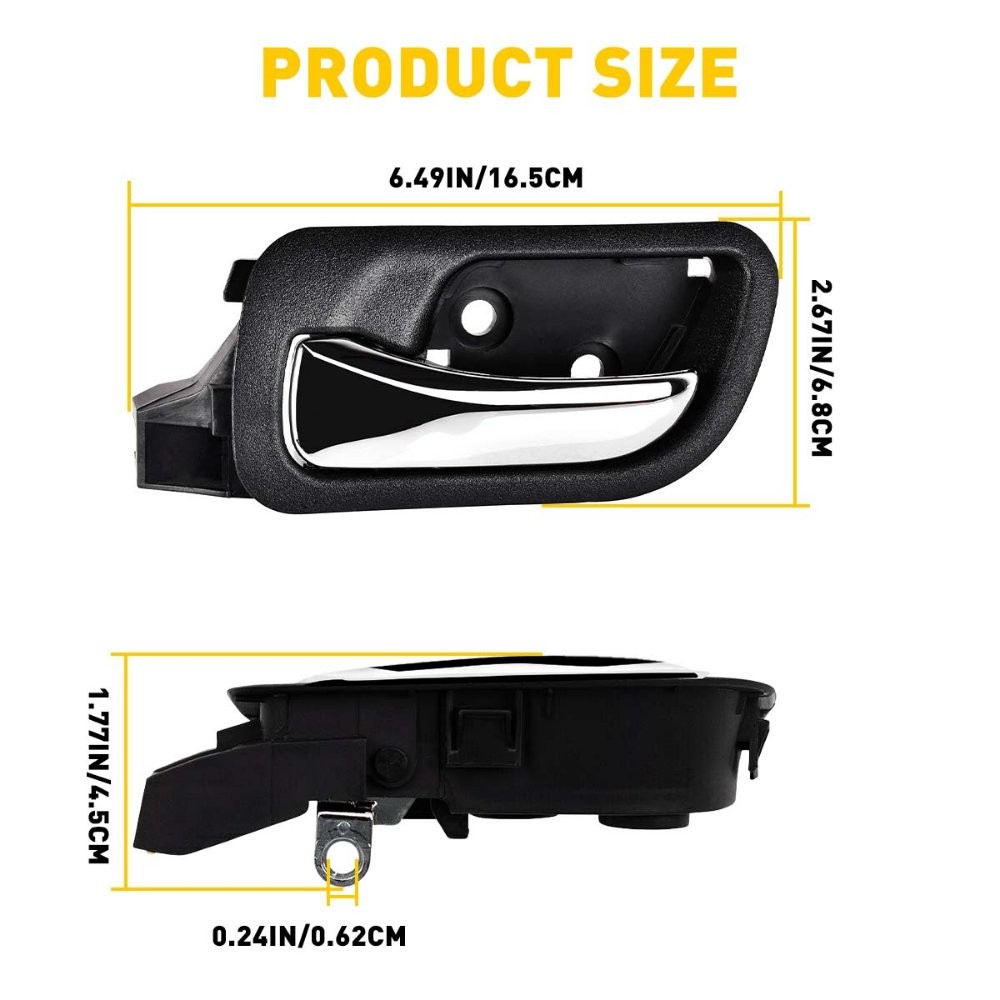 Interior Door Handle Fit For 2003-07 Honda Accord Front Driver Left Side Plastic