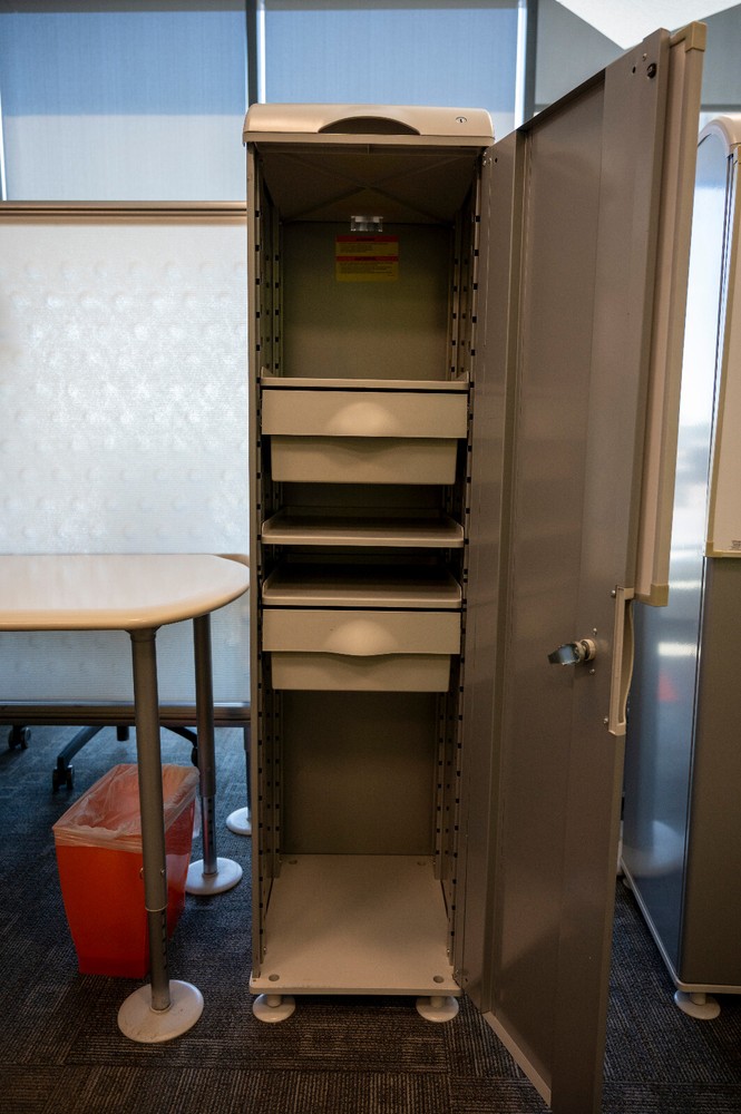 Herman Miller Resolve Workstations eachwith shelf, locker, filing cabinet & rack
