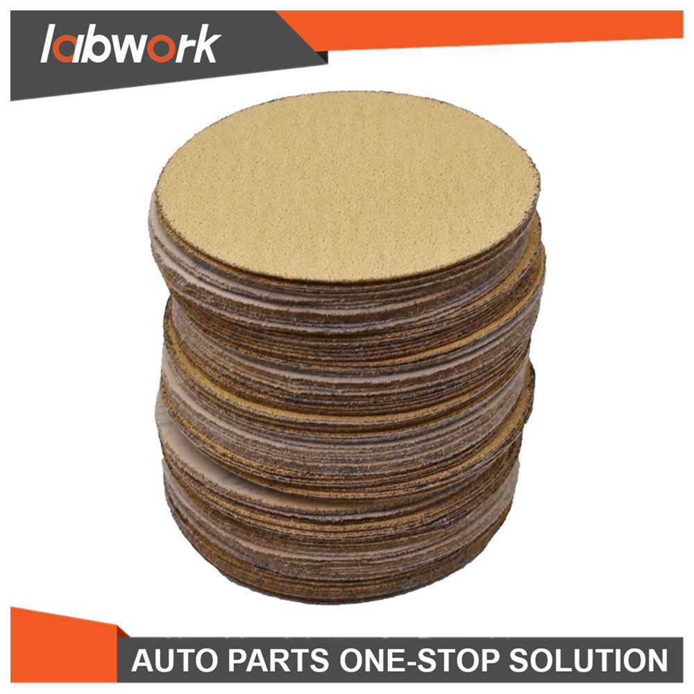 Labwork Hook Loop Pads Sanding Discs Flocking NO-Hole 100 Pcs 5" 60 - 320 Grit