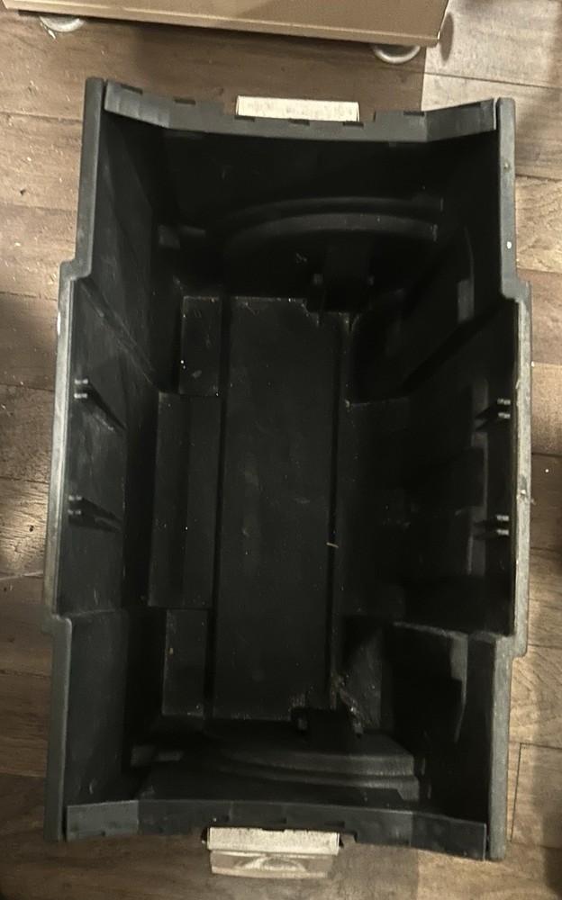 Stanley Rolling Workshop Tool Box, Wheels, Handle, Stackable, 95L, Black Plastic