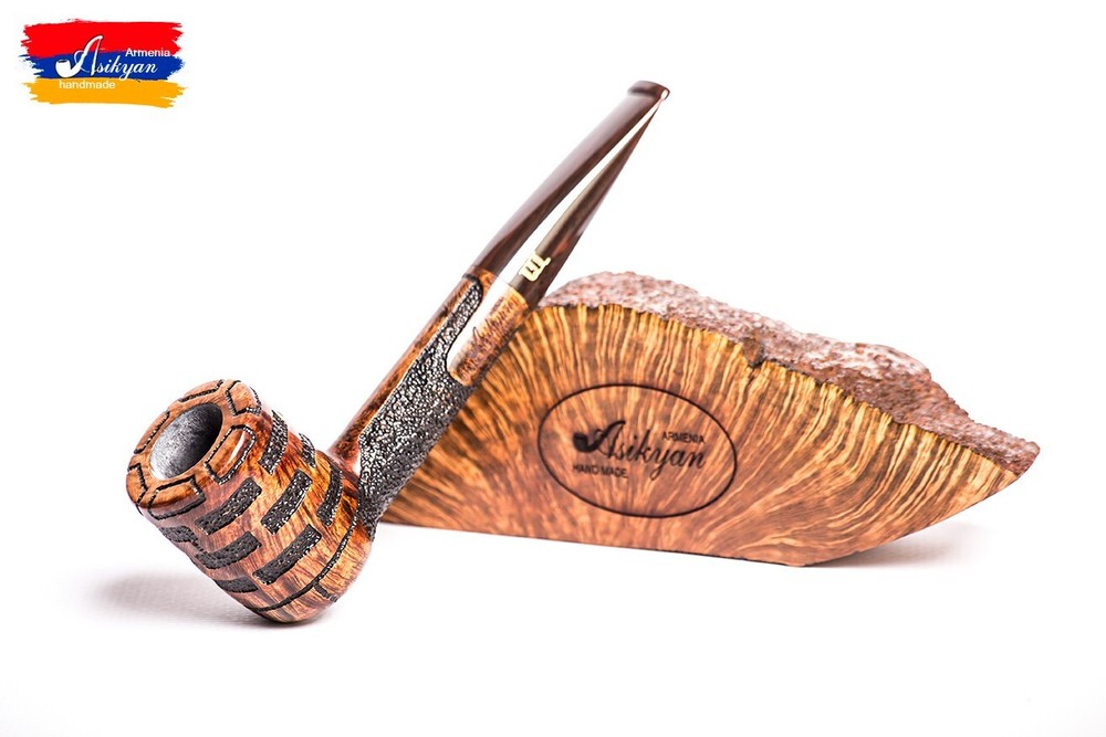 Asikyan Pipe #328/23 Billiard Art Rusticated Hand Made