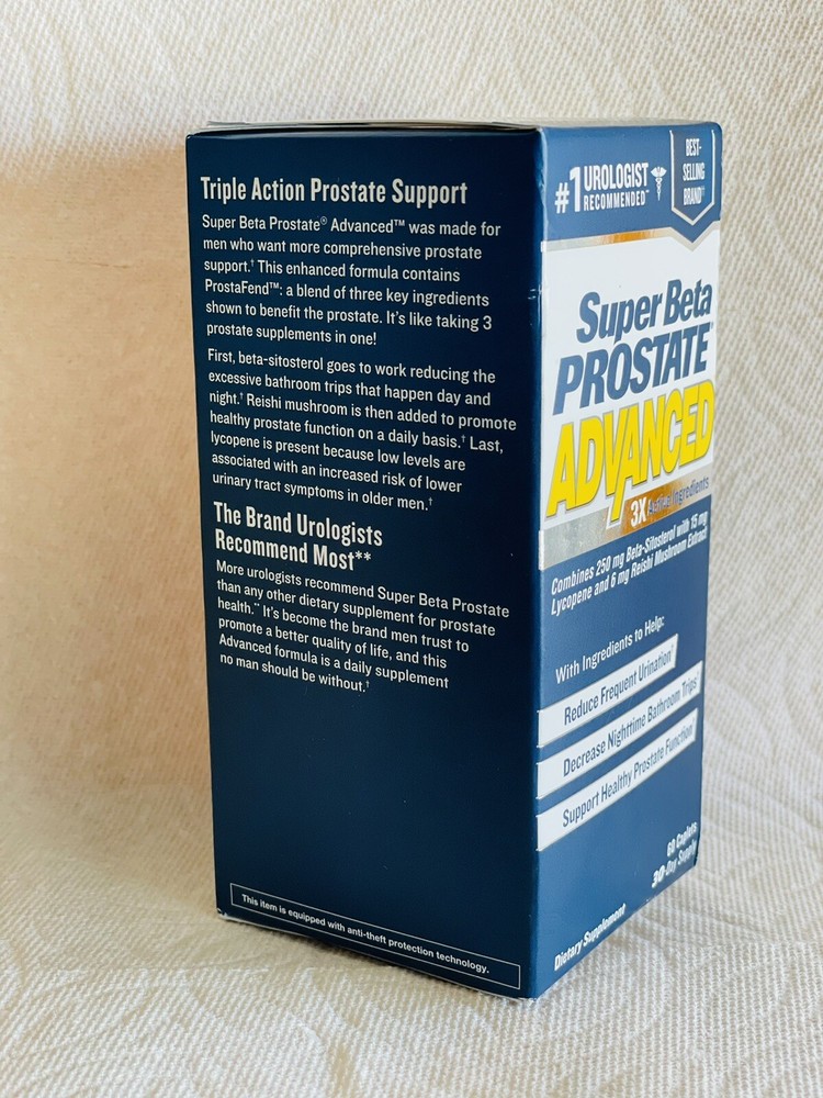 Super Beta Prostate Advanced New Vitality 60 Caplets Exp 08/25