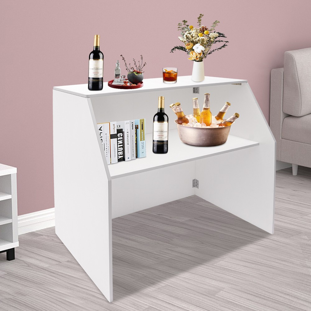 Foldable Bar Portable Event Bar Rectangular Portable Bar Cabinet Free-standing