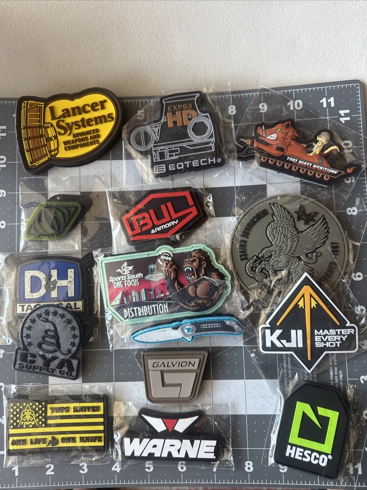 2026 Shot Show Patch Lot Tactical Patch Eotech,benchmade,lancer Systems & More