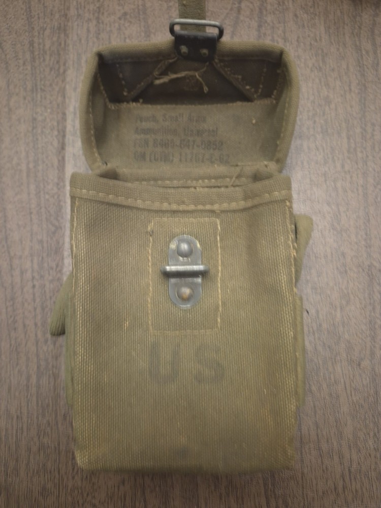 Authentic USGI M-56 Small Arms Ammunition Universal Webbed Pouch