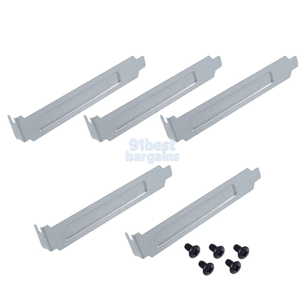 5pcs Low Profile PCI blank solid filler bracket 80mm x 19mm x 13mm