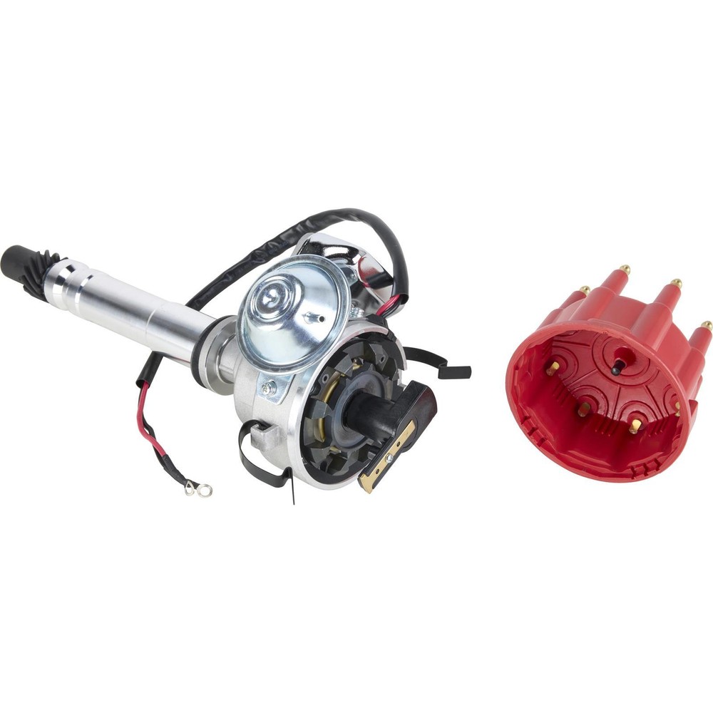 Ready to Run Distributor, Red, Fits Chevy Small Block / Big Block