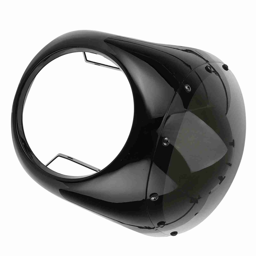 Black Lens 7in Headlight Fairing Wind Deflector Windshield for Motorcycle