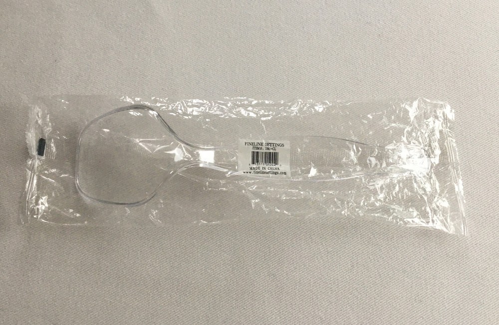 Fineline Settings 3302-CL, Platter Pleasers Clear Plastic Serving Spoon (1 only)