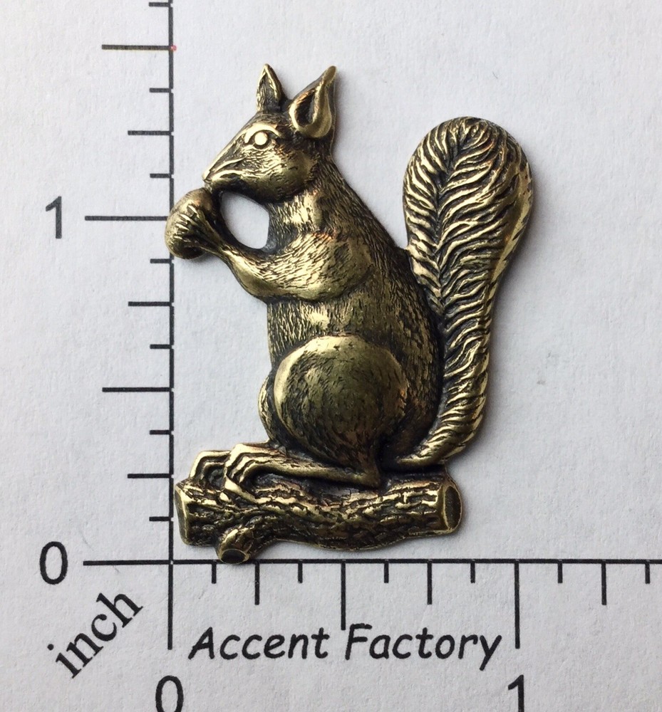 43533         Brass Oxidized Squirrel Victorian Jewelry Finding