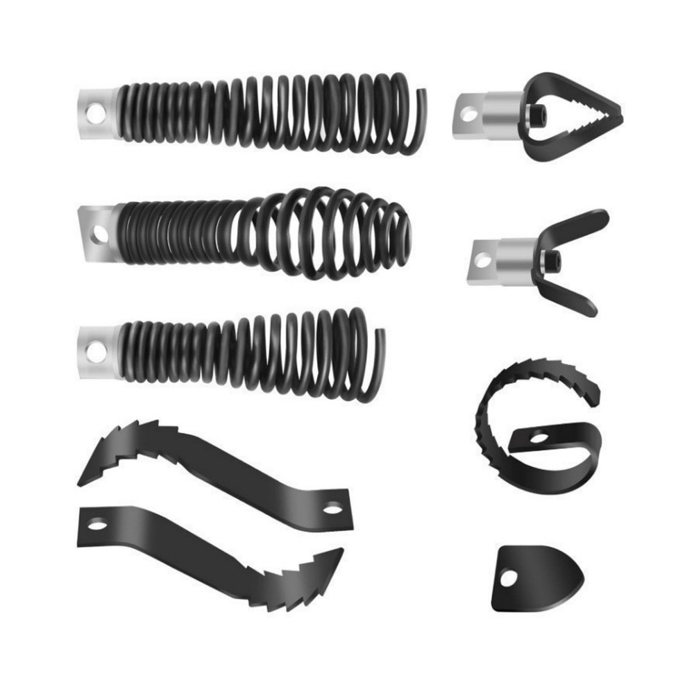 8PCS Drain Snake Replacements Rust-Proof Steel Cutter Attachments for Cleaners