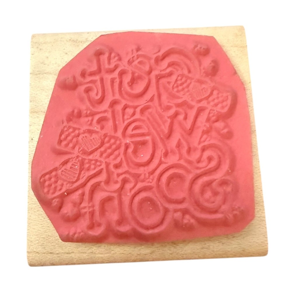 JRL Design Get Well Soon G109 Rubber Stamp EUC