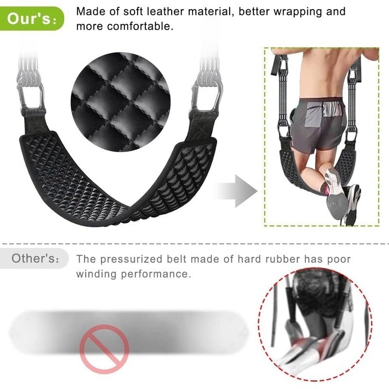 Ceiling Mounted Pull Up Bar 48 Inch Heavy Duty Multi Grip W/ Resistance Bands US