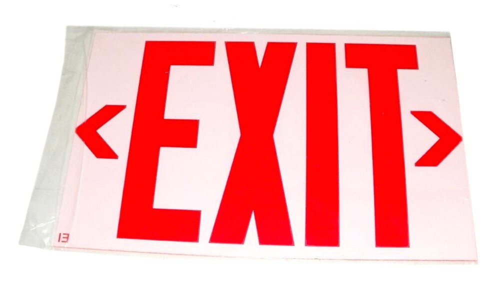 High Visibility Emergency Exit Signs - 2 Units | For Hospitals, Schools New