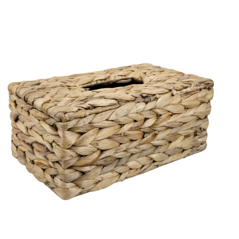 Decorative Natural Woven Seagrass Tissue Box Rectangular Cover Boho Beach Cottag