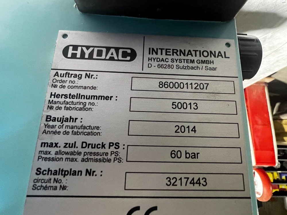 Hydac Fluidtechnik # 3217123 Hydraulic Pump