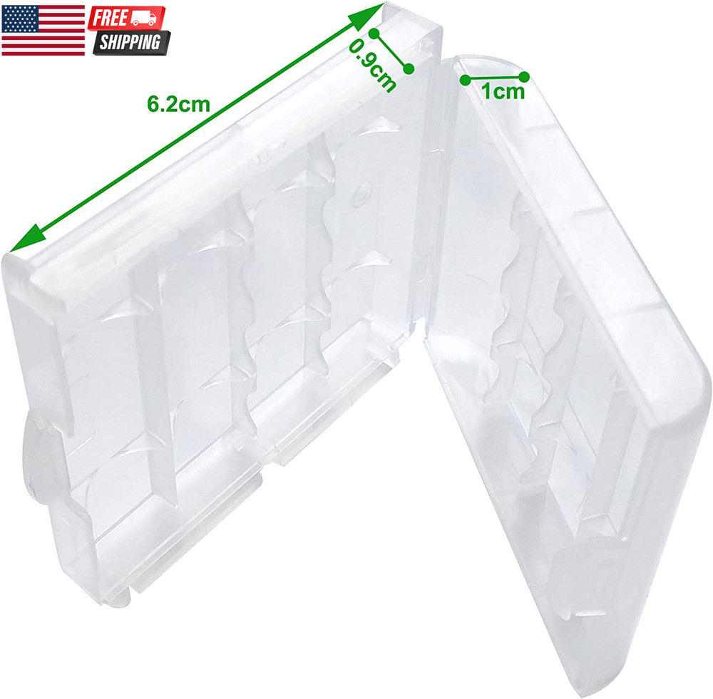 Battery Storage Case for AA/AAA, Battery Holder Box (6Pack Clear)