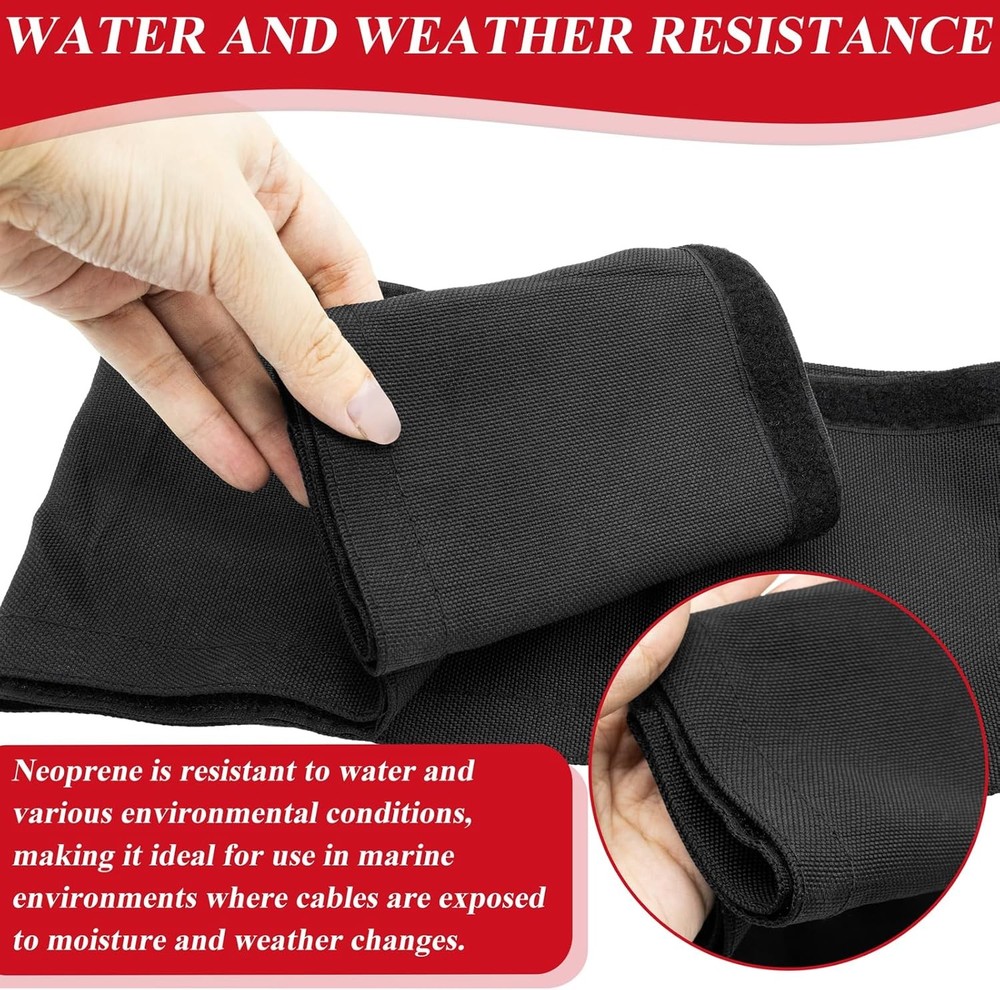 Trolling Motor Cable Sleeve 60" Neoprene for Black
