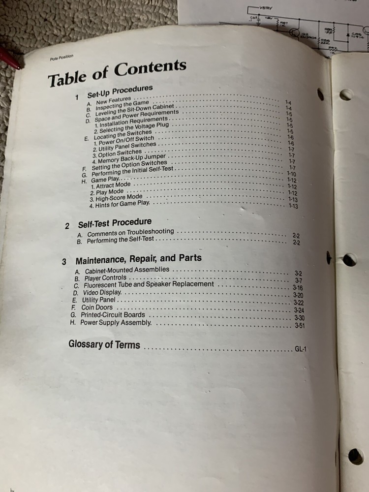 Missing cover 3rd printing POLE POSITION SET ATARI arcade game manual