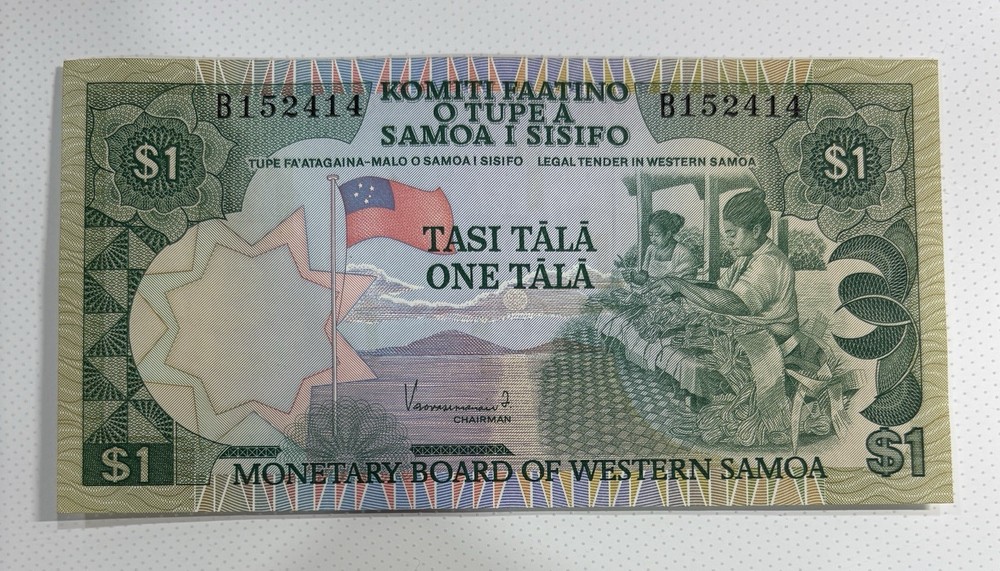 Western Samoa $1 Tasi Tālā Banknote (Uncirculated)