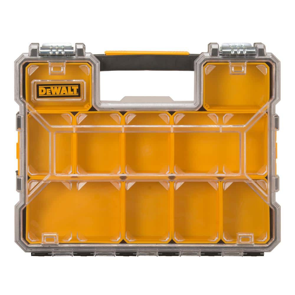 DEWALT 10-Compartment Shallow Pro Small Parts Organizer Stackable Heavy Duty NEW