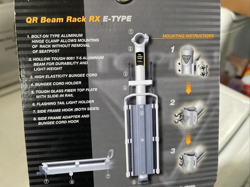 Topeak QR Beam Rack RX Bicycle Rack (E Type)
