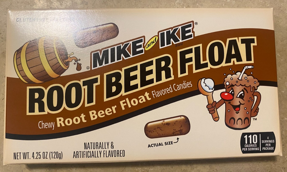 MIKE AND IKE ROOT BEER FLOAT THEATER BOX  CANDY DISCONTINUED ROOTBEER  HTF