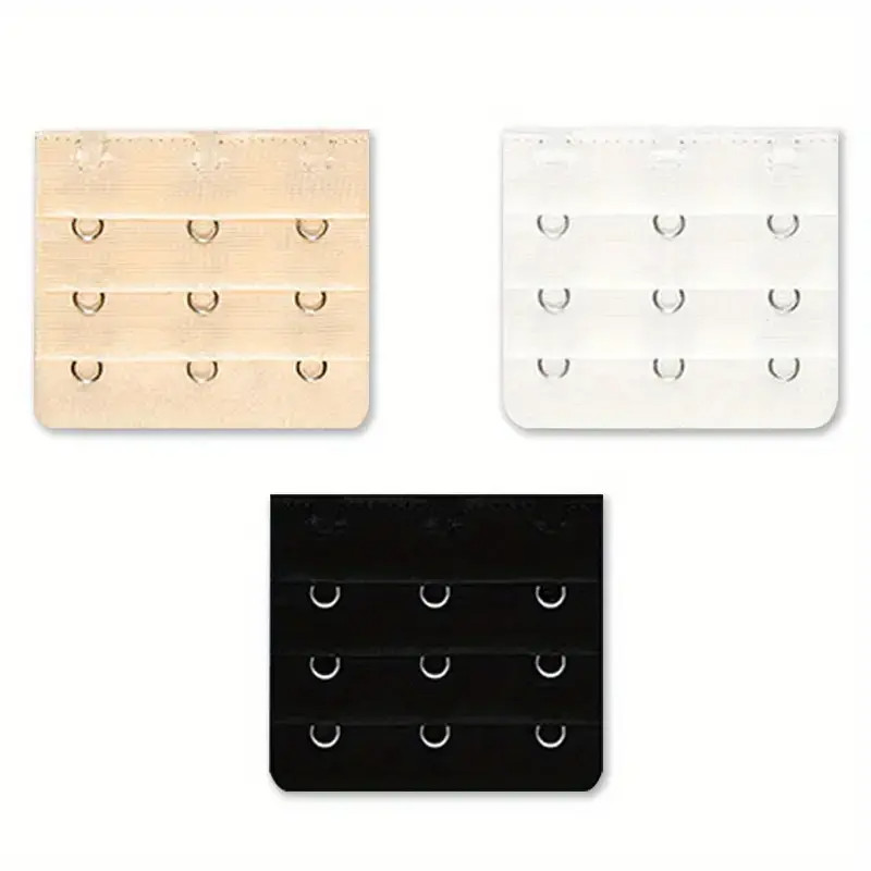 3pcs Stretchy Bra Strap Extension Buckles - New - 3 Rows 3 Hooks