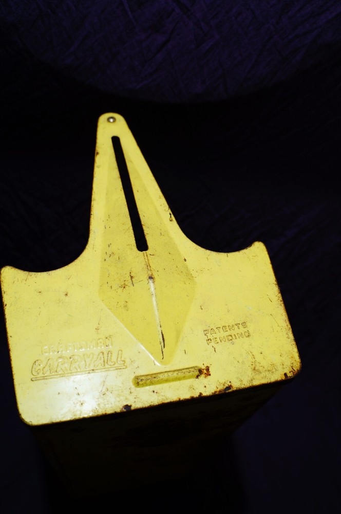 Carryall Craftsman tool box vintage wood handle