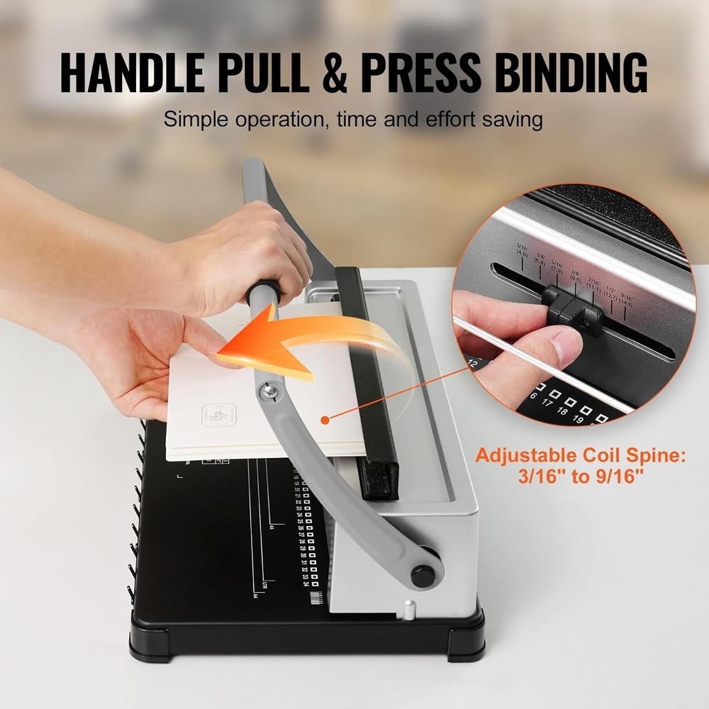 Binding Machine Comb Binding Machine 21 Holes 100 PCS Binding Spines