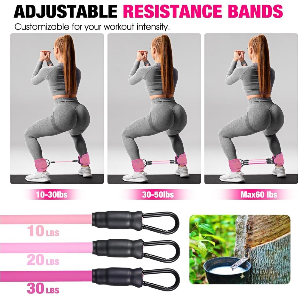 Ankle Resistance Bands with Cuffs