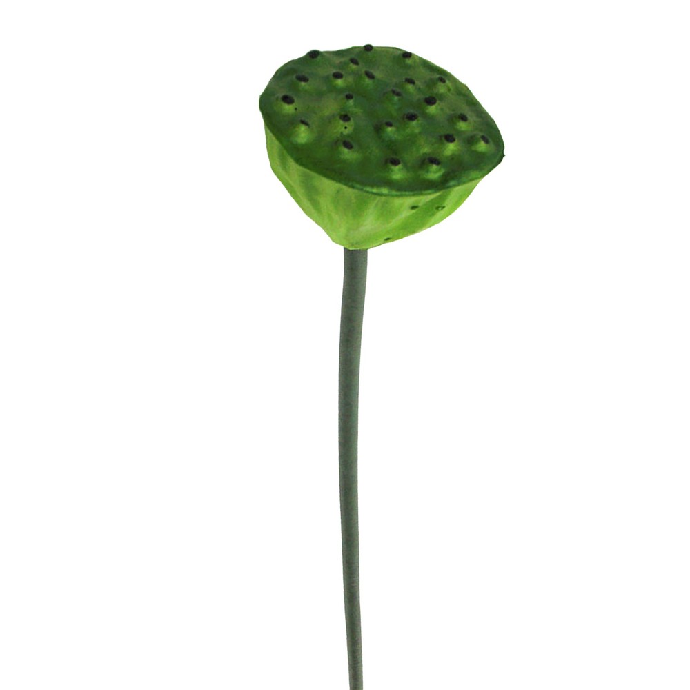 Small Artificial Pod With Wire Stem Oriental Style
