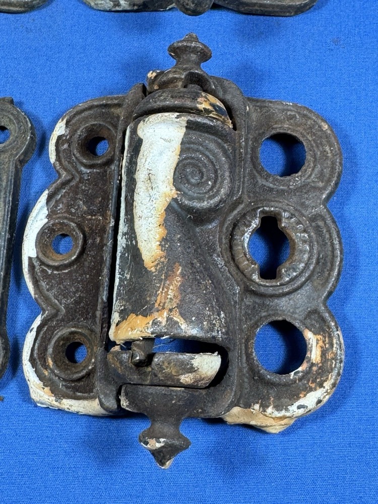 4 Different Spring Loaded Hinges, Full Working Condition, Screen Door Hardware