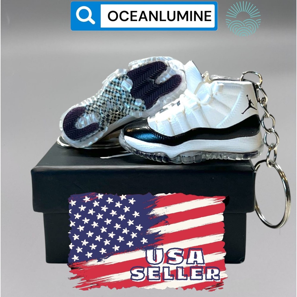 Best Quality Jordan 3D Mini Sneaker Keychain, Shoe Box, Display Box Option