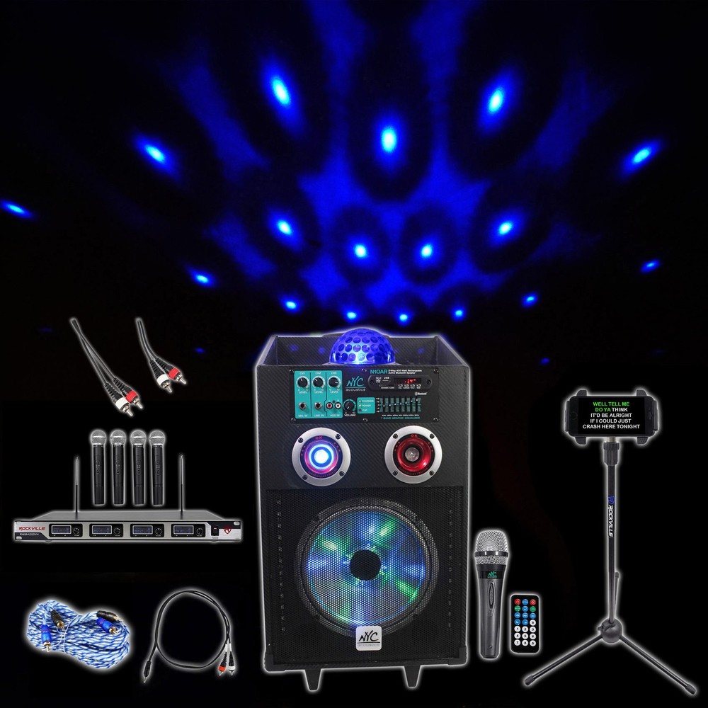 NYC Acoustics 10" Bluetooth Karaoke Machine/System 4 ipad/iphone/Android/Tablet