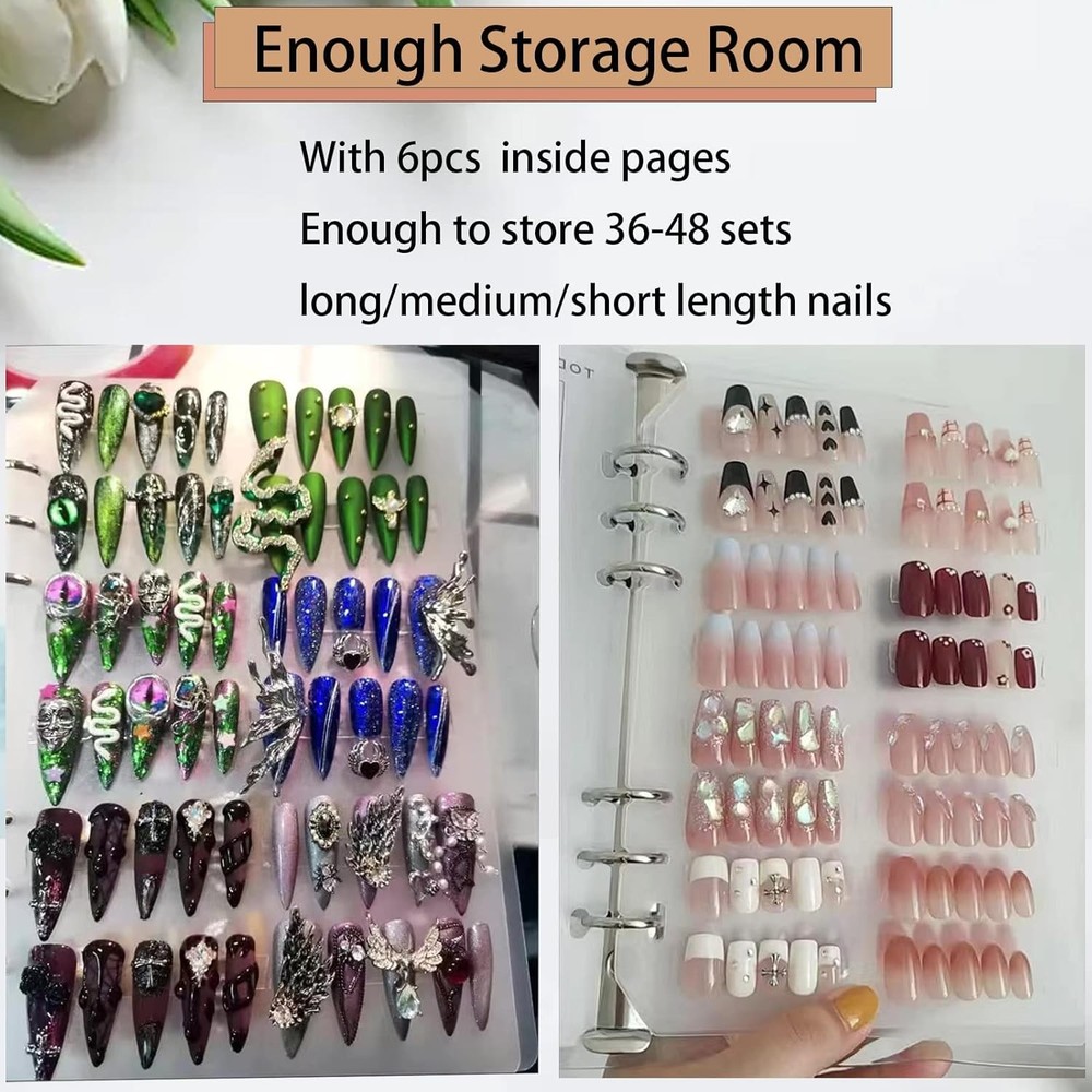 Press On Nail Organizer 10 PCS Clear Empty Press On Nail Storage Press