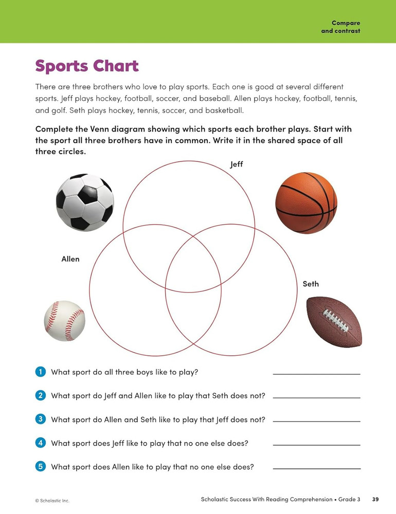 Scholastic Success with Reading Comprehension Grade 3 Workbook