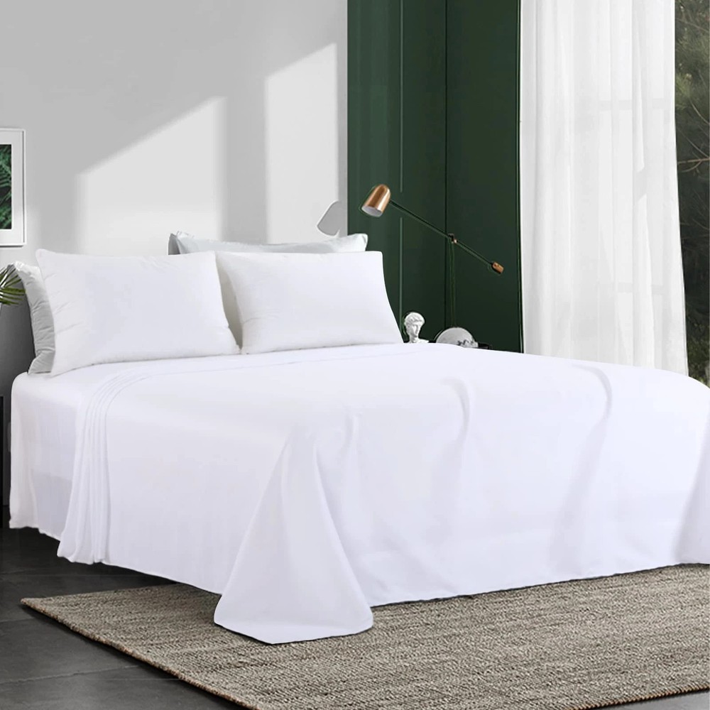 Alaskan King 120x132 Flat Sheet White Extra Large Oversized King Flat Sheets ...