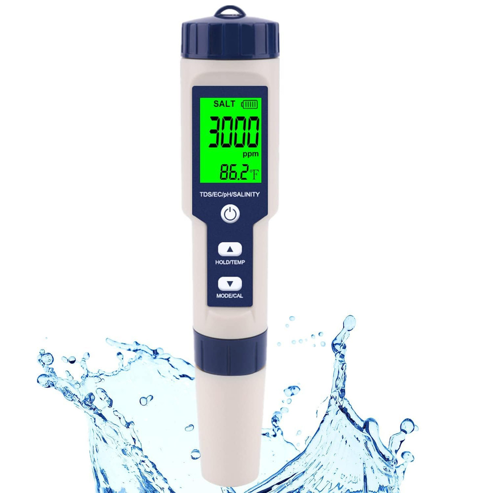 Pool Salt Tester & PH Meter,  Digital Salinity Meter and PH Tester for Aquarium