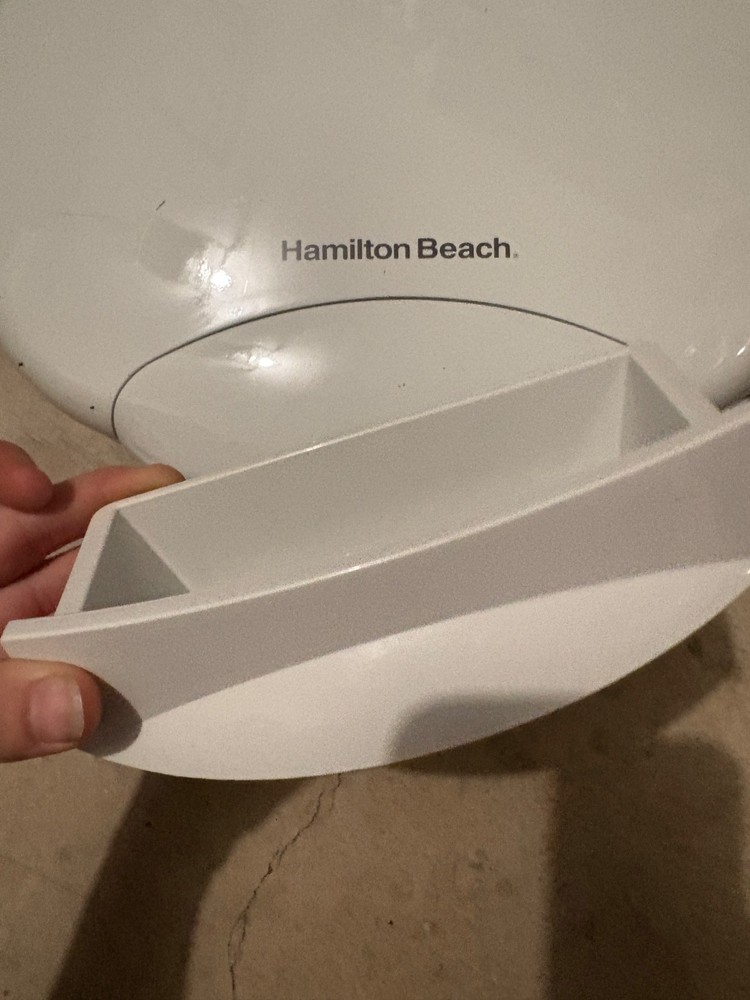 White hamilton beach grill with drip tray