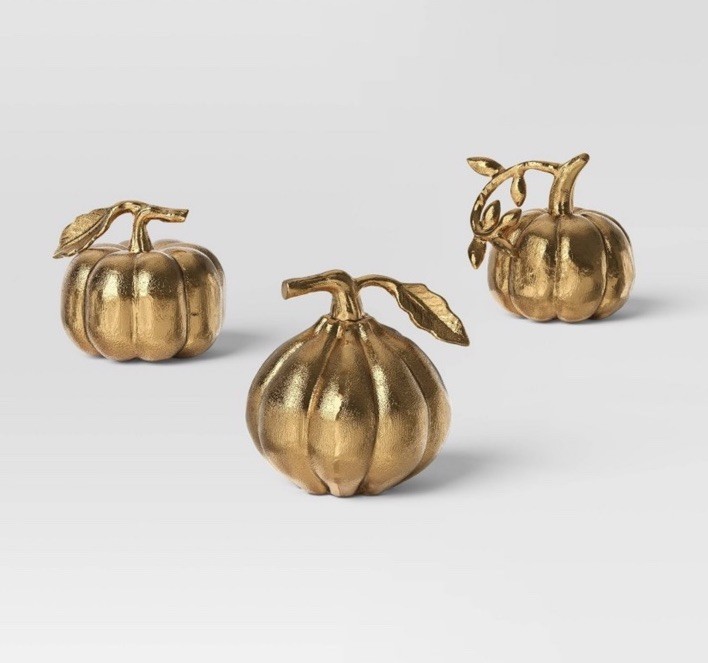 3pk Fall Mini Gold Pumpkins - Threshold™