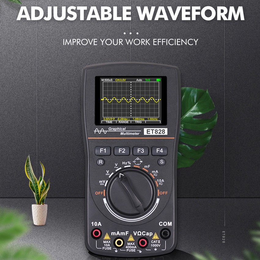 Handheld Tester Measure Oscilloscope Multimeter Bandwidth Voltage Current ET828
